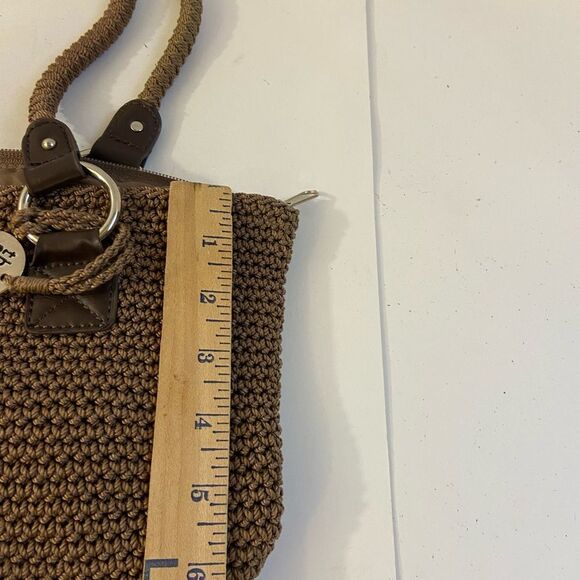 The Sak brown crochet zipper bag 13”x7” - Picture 4 of 6